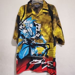 Yucateca Mens Shirt Size XL Colorful Warrior Print